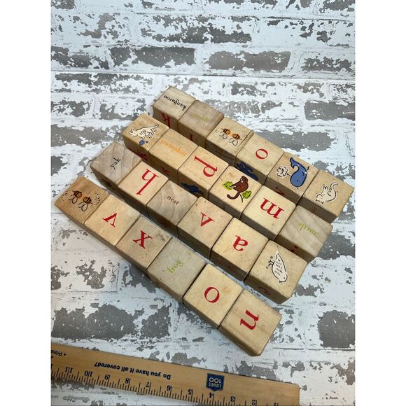 Pottery barn | kids wood block alphabet set - Picture 5 of 8